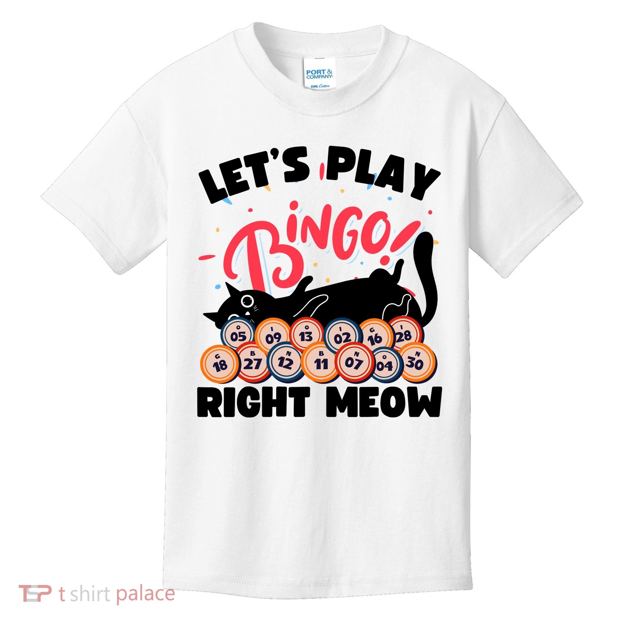 Play Bingo & Cat Bingo Player Gambling Bingo Kids T-Shirt