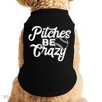 Pitches Be Crazy Softball Baseball Doggie Tank thumb 0