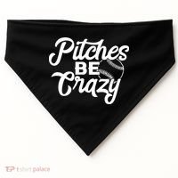 Pitches Be Crazy Softball Baseball USA-Made Doggie Bandana thumb 0