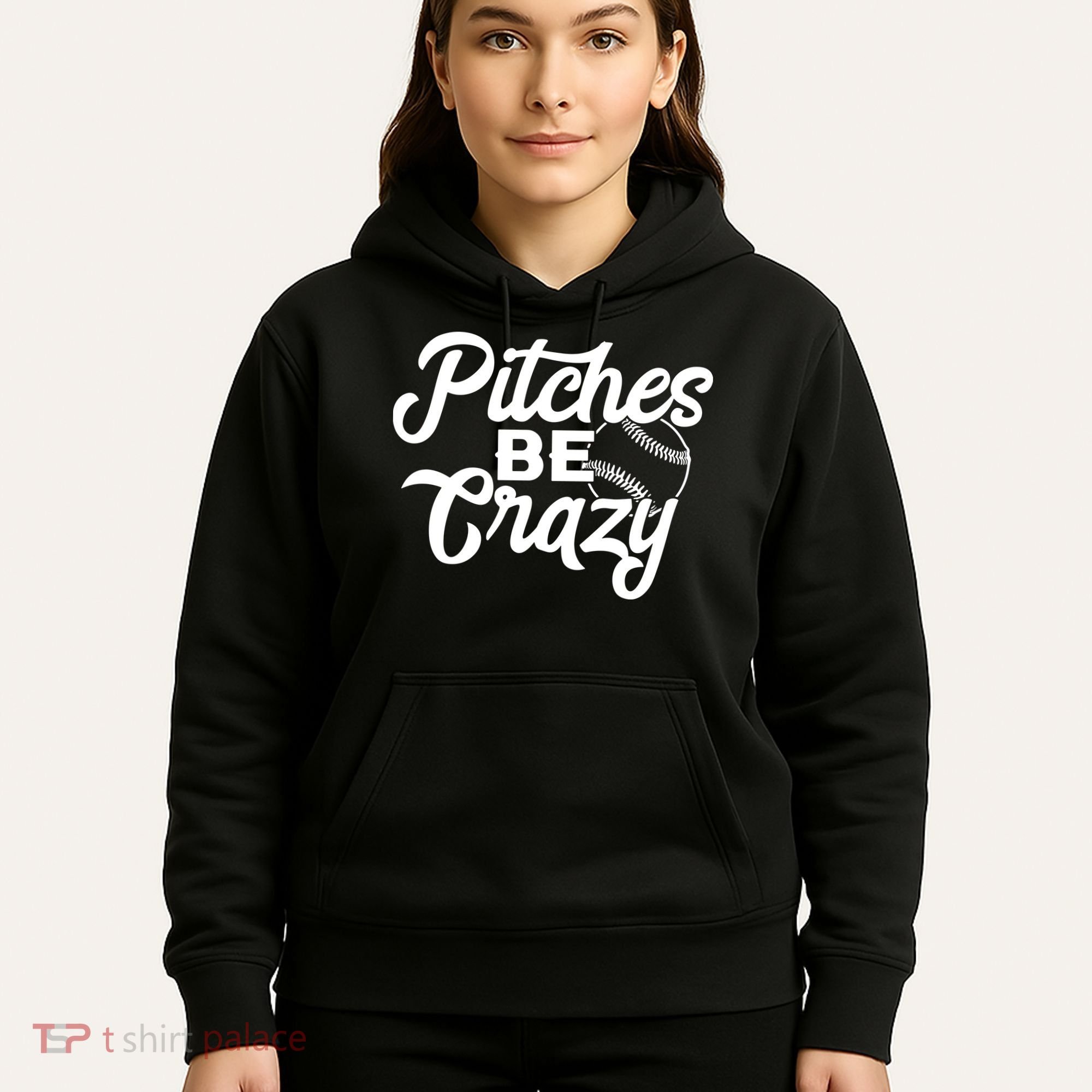 Pitches Be Crazy Softball Baseball Hoodie