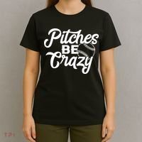 Pitches Be Crazy Softball Baseball T-Shirt thumb 4