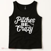 Pitches Be Crazy Softball Baseball Tank Top thumb 2