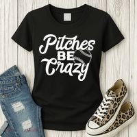 Pitches Be Crazy Softball Baseball Women's T-Shirt thumb 3