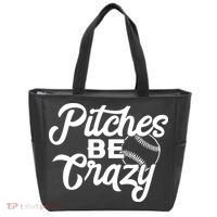 Pitches Be Crazy Softball Baseball Tote Bag thumb 0