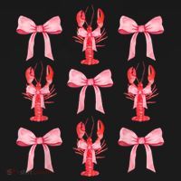 Pink Bow Cute Coquette Crawfish Clean Girl Aesthetic Backpack thumb 2