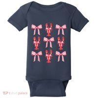 Pink Bow Cute Coquette Crawfish Clean Girl Aesthetic Baby Bodysuit thumb 0