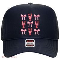 Pink Bow Cute Coquette Crawfish Clean Girl Aesthetic Hat thumb 0