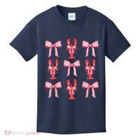 Pink Bow Cute Coquette Crawfish Clean Girl Aesthetic Kids T-Shirt thumb 0