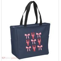 Pink Bow Cute Coquette Crawfish Clean Girl Aesthetic Tote Bag thumb 2