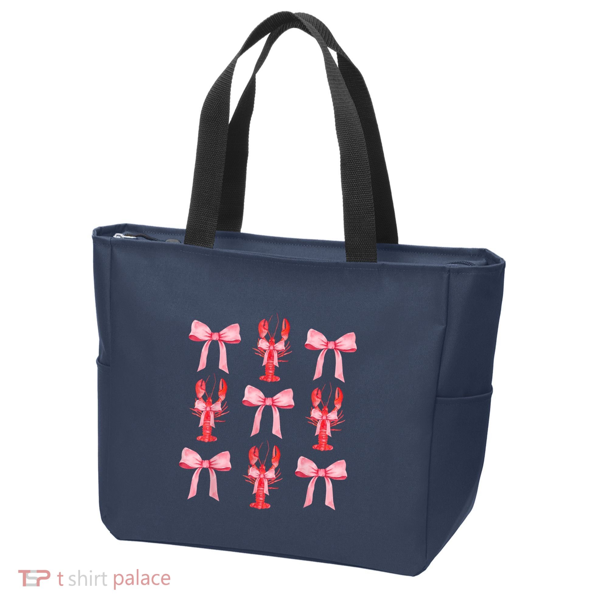 Pink Bow Cute Coquette Crawfish Clean Girl Aesthetic Tote Bag