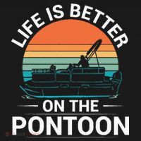 Pontoon Boat Captain Life Is Better On The Pontoon Women's Hoodie thumb 2