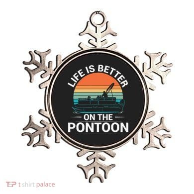 Pontoon Boat Captain Life Is Better On The Pontoon Ornament