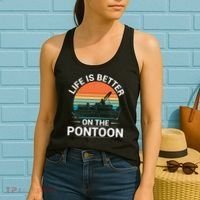 Pontoon Boat Captain Life Is Better On The Pontoon Women's Tank Top thumb 2