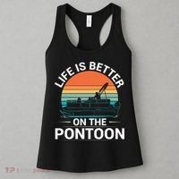 Pontoon Boat Captain Life Is Better On The Pontoon Women's Tank Top thumb 3