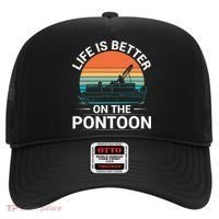 Pontoon Boat Captain Life Is Better On The Pontoon Hat thumb 0