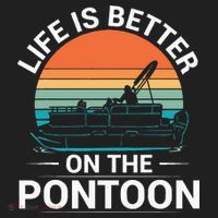 Pontoon Boat Captain Life Is Better On The Pontoon Hat thumb 2