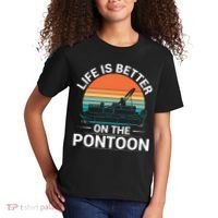 Pontoon Boat Captain Life Is Better On The Pontoon Kids T-Shirt thumb 2