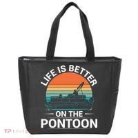 Pontoon Boat Captain Life Is Better On The Pontoon Tote Bag thumb 0