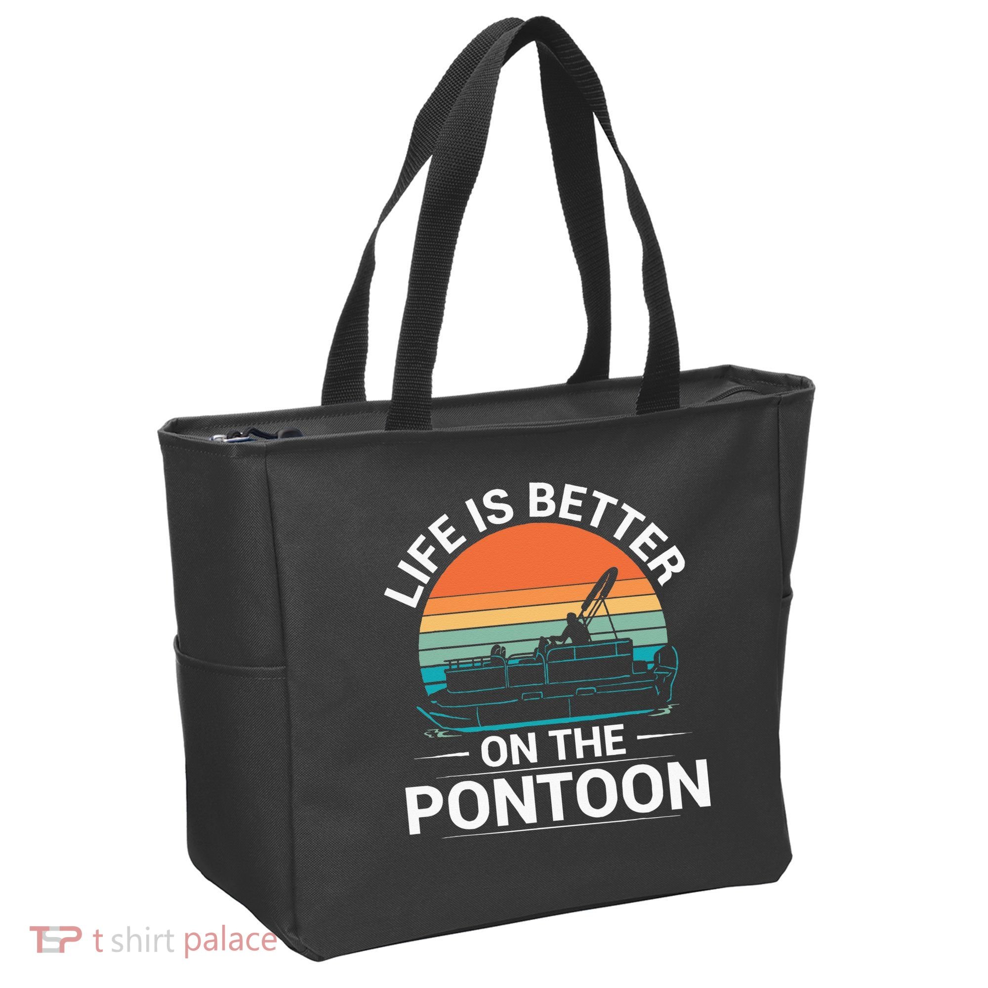Pontoon Boat Captain Life Is Better On The Pontoon Tote Bag