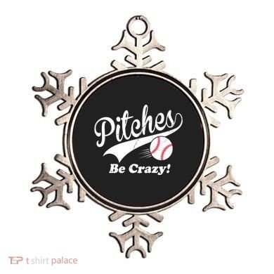 Pitches Be Crazy Funny Baseball Sport Ornament