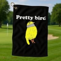 Pretty Bird Cute Dumb Funny Golf Towel thumb 1