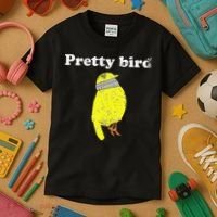 Pretty Bird Cute Dumb Funny Kids T-Shirt thumb 3