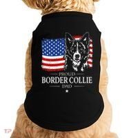 Proud Border Collie Dad American Flag Patriotic Dog Doggie Tank thumb 0