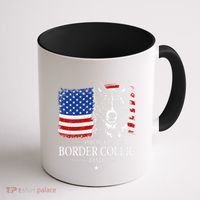 Proud Border Collie Dad American Flag Patriotic Dog Coffee Mug thumb 1