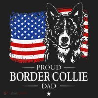 Proud Border Collie Dad American Flag Patriotic Dog Tumbler thumb 3