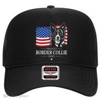 Proud Border Collie Dad American Flag Patriotic Dog Hat thumb 0