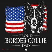 Proud Border Collie Dad American Flag Patriotic Dog Visor thumb 3