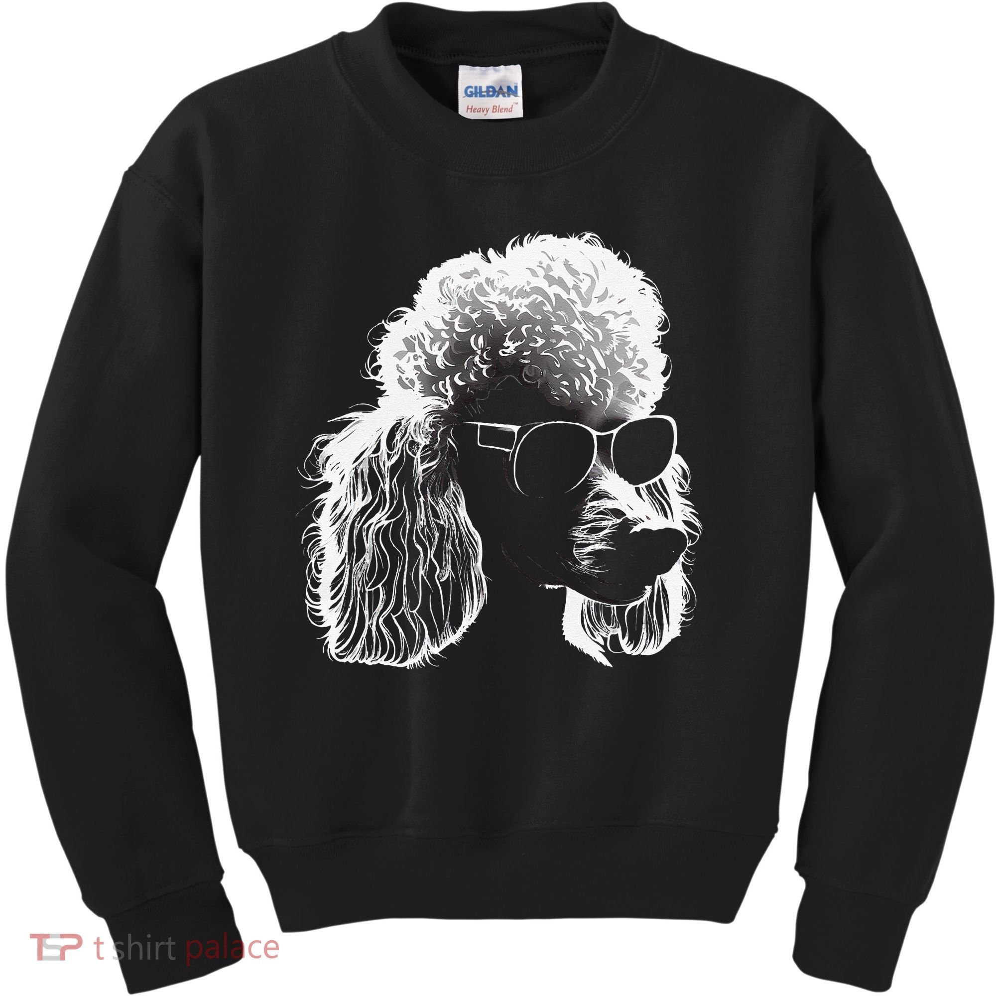 Poodle Best Dog Sunglasses Pet Lover Dog Kids Sweatshirt