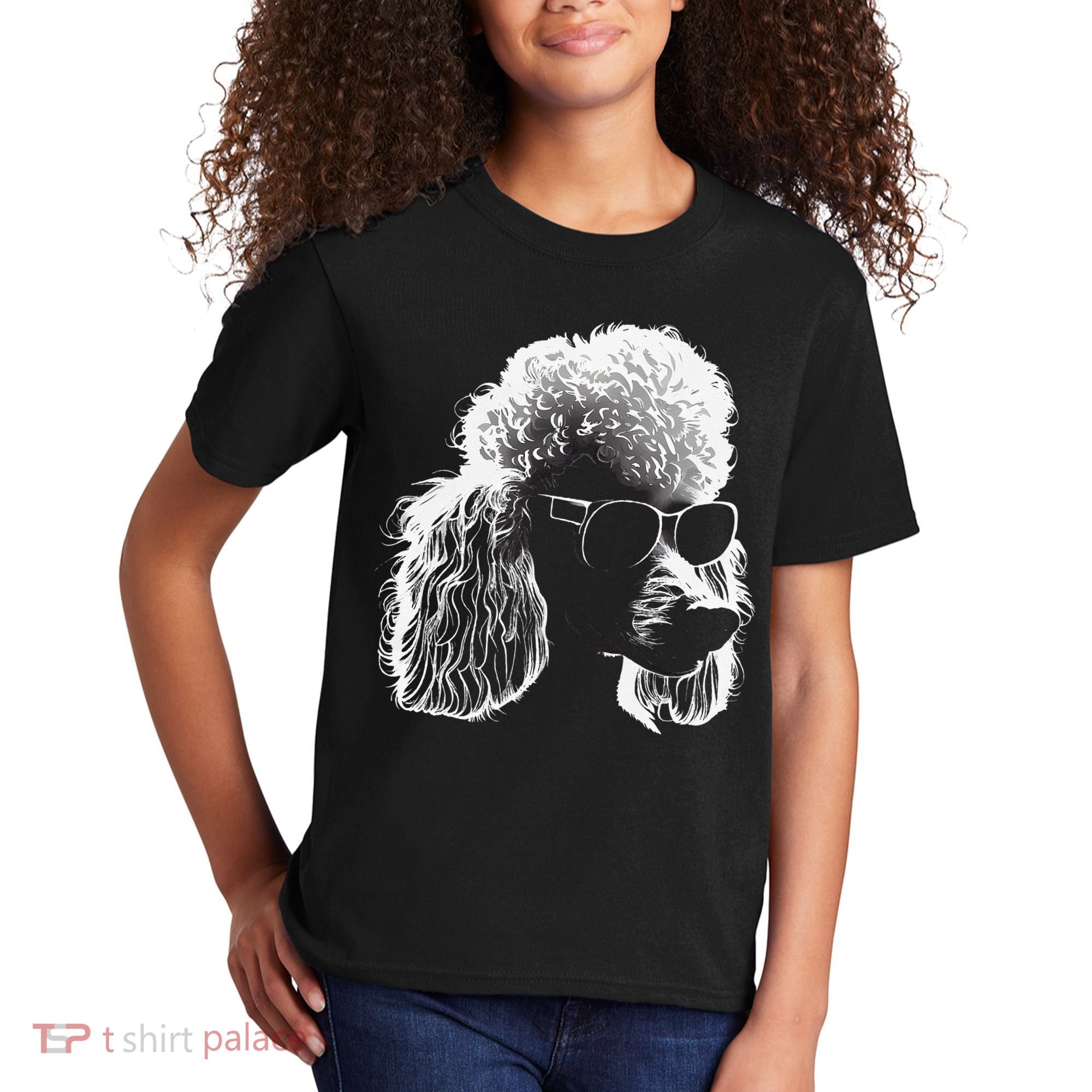 Poodle Best Dog Sunglasses Pet Lover Dog Kids T-Shirt