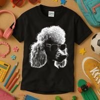 Poodle Best Dog Sunglasses Pet Lover Dog Kids T-Shirt thumb 3