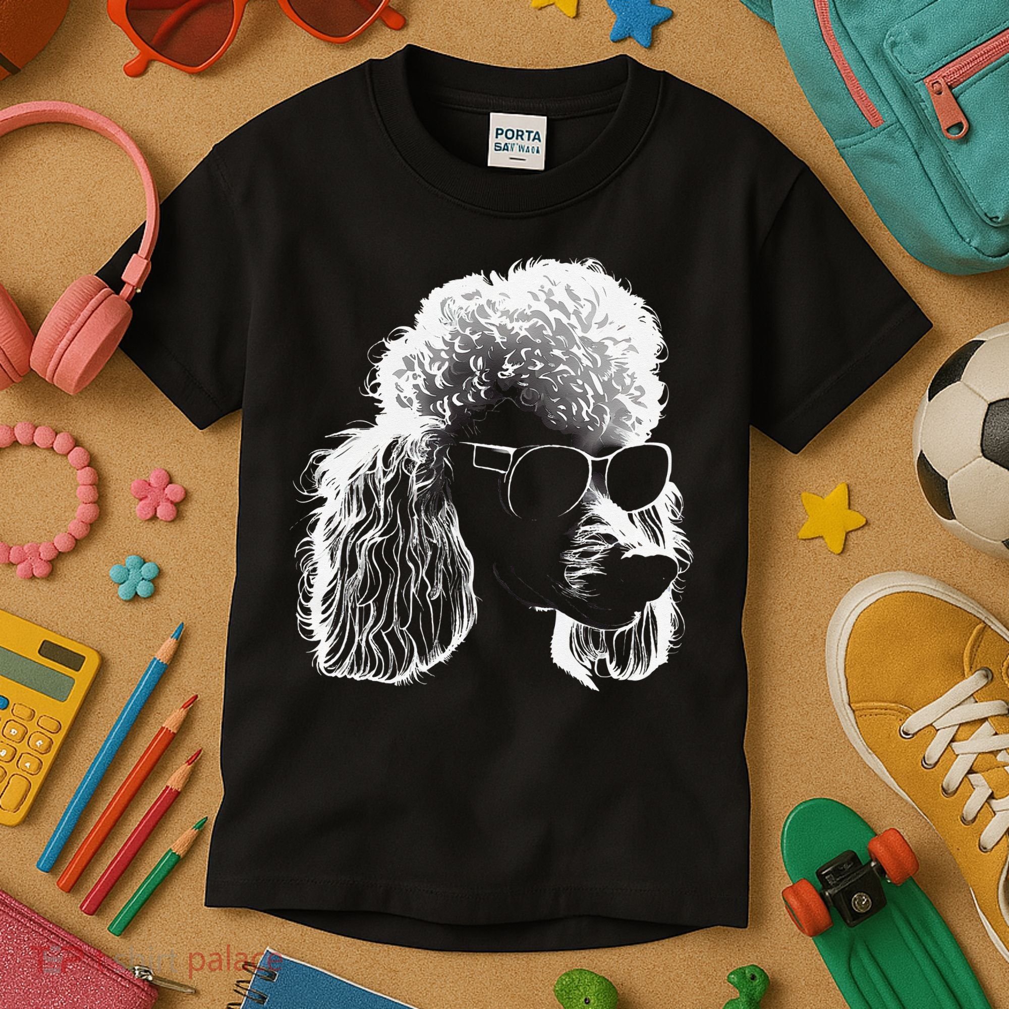Poodle Best Dog Sunglasses Pet Lover Dog Kids T-Shirt