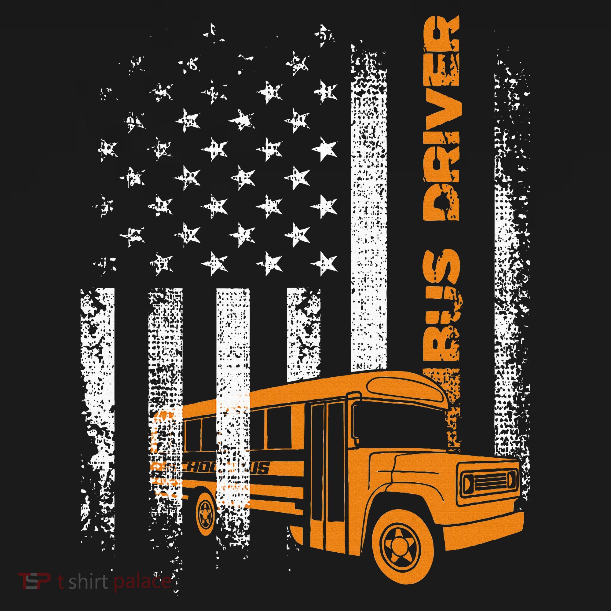 Patriotic Bus Driver Usa American Flag School Bus Driver Women's Tank Top