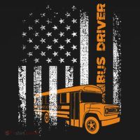 Patriotic Bus Driver Usa American Flag School Bus Driver Kids Sweatshirt thumb 2