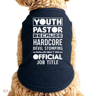 Pastor Because Devil Stomping Ninja Funny Doggie Tank