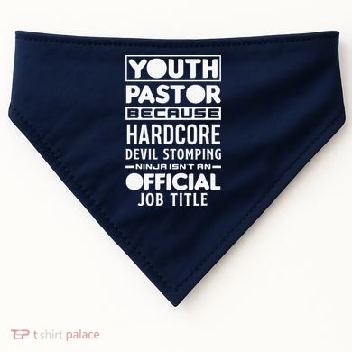 Pastor Because Devil Stomping Ninja Funny USA-Made Doggie Bandana