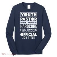 Pastor Because Devil Stomping Ninja Funny Long Sleeve Shirt thumb 0