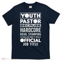 Pastor Because Devil Stomping Ninja Funny T-Shirt thumb 0