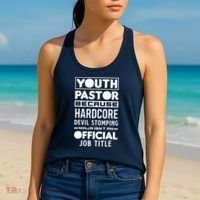 Pastor Because Devil Stomping Ninja Funny Women's Tank Top thumb 2
