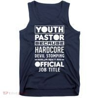 Pastor Because Devil Stomping Ninja Funny Tank Top thumb 0