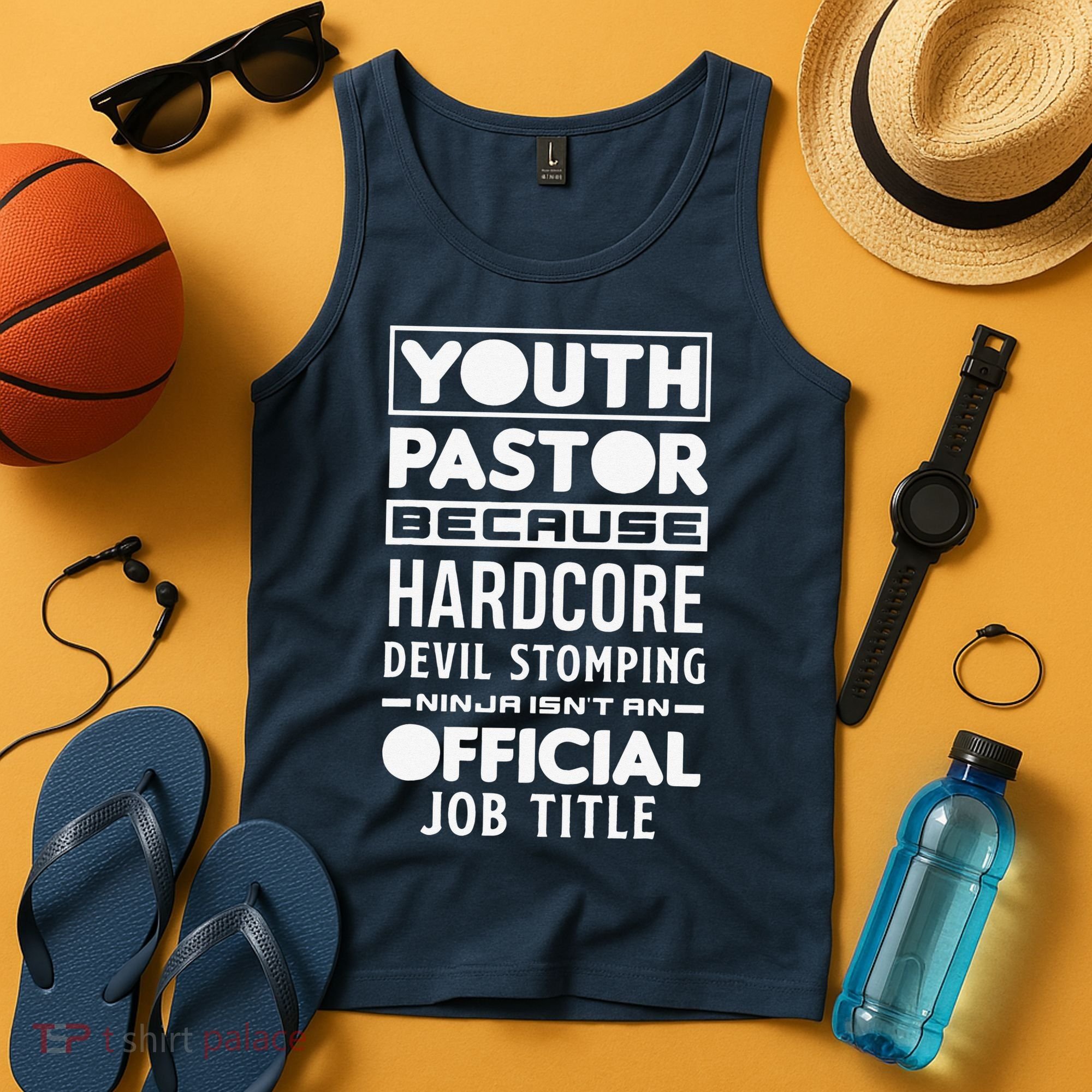 Pastor Because Devil Stomping Ninja Funny Tank Top