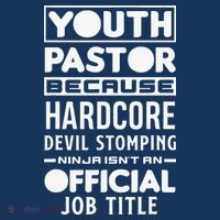 Pastor Because Devil Stomping Ninja Funny Golf Towel thumb 3