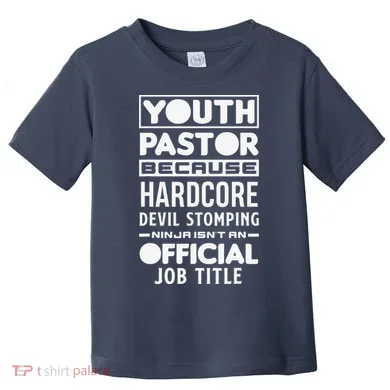 Pastor Because Devil Stomping Ninja Funny Toddler T-Shirt