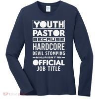 Pastor Because Devil Stomping Ninja Funny Women's Long Sleeve Shirt thumb 0