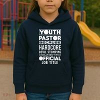 Pastor Because Devil Stomping Ninja Funny Kids Hoodie thumb 3