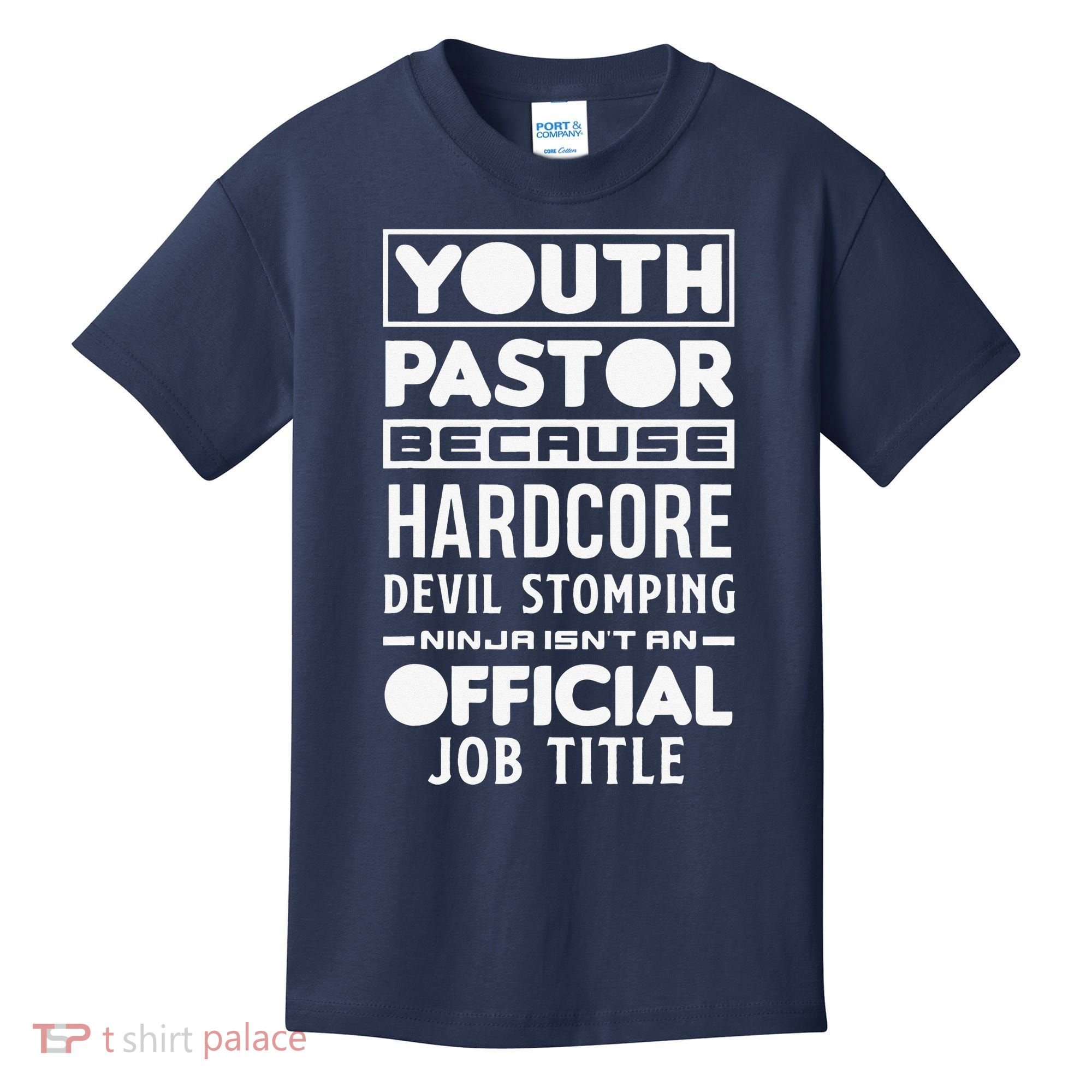 Pastor Because Devil Stomping Ninja Funny Kids T-Shirt