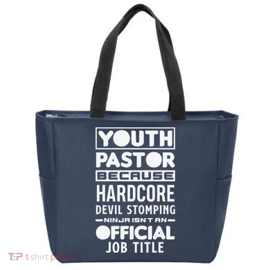 Pastor Because Devil Stomping Ninja Funny Tote Bag